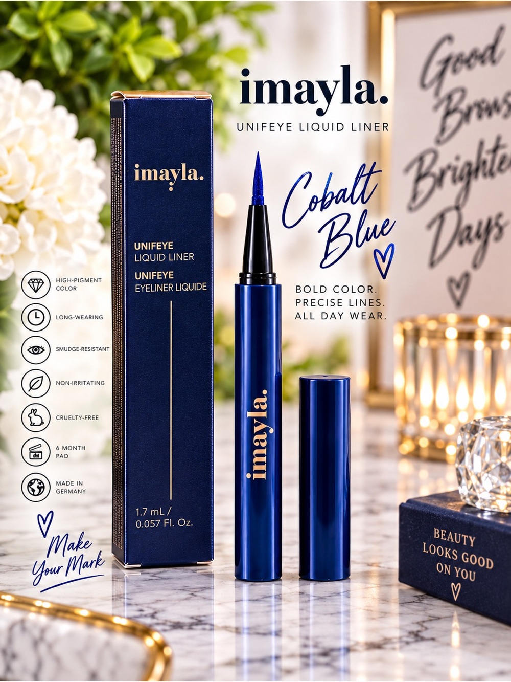 Imayla Unifeye Liquid Liner Cobalt Blue High Pigment Eyeliner Full Size